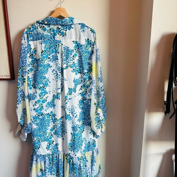 All Things Mochi Alona Floral Maxi Shirtdress – Size Large – Designer Statement - Picture 11 of 15